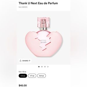 Thank U Next Perfume 1oz.